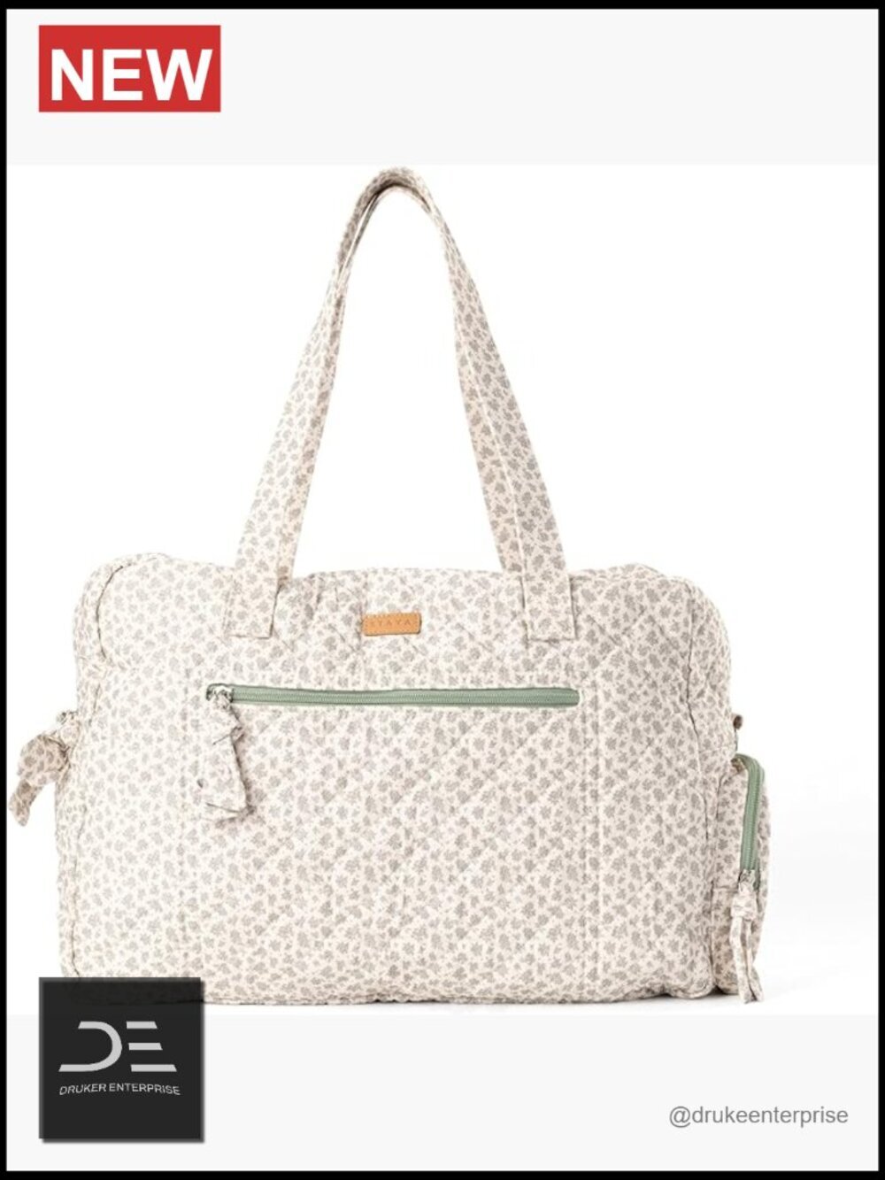 Quilted Cotton Weekender Overnight Duffle Travel Bag